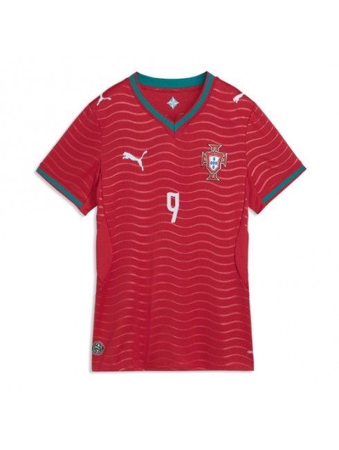 Rdeča Nogometni dres Portugalska SP 2026 Goncalo Ramos #9 Domači Ženski-1
