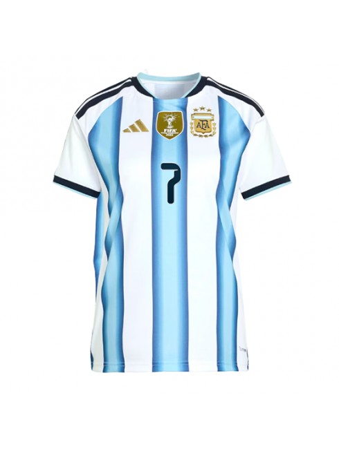 Najcenejši Nogometni dres Argentina SP 2026 Rodrigo De Paul #7 Domači Ženski -1