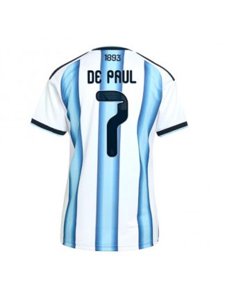 Najcenejši Nogometni dres Argentina SP 2026 Rodrigo De Paul #7 Domači Ženski