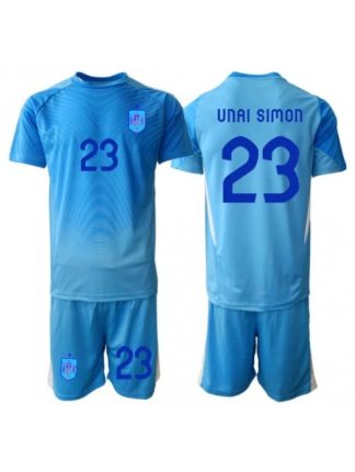 Otroški Vratarski dres kompleti Španija Domači SP 2026 Unai Simon #23 modra