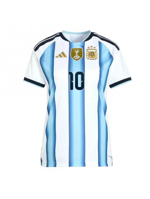 Najcenejši Nogometni dres Argentina SP 2026 Lionel Messi #10 Domači Ženski -1