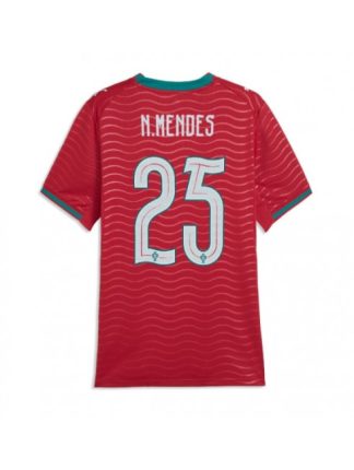 Ženski Nogometni dres Portugalska SP 2026 Nuno Mendes #25 Domači Kratek rokav