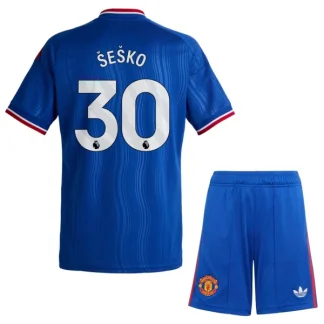 Benjamin Sesko #30 Otroški nogometni dres kompleti Manchester United 2026/27 Gostujoči