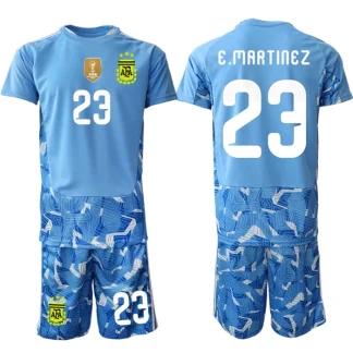 Najcenejši Otroški Vratarski dres kompleti Argentina SP 2026 modra Emiliano Martinez #23
