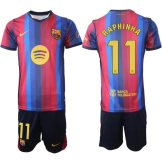 Moški Nogometni dres kompleti FC Barcelona 2026-27 Raphinha Belloli #11 Domači