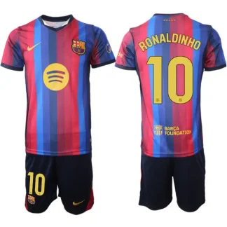 Moški Nogometni dres kompleti FC Barcelona 2026-27 Domači Ronaldinho 10