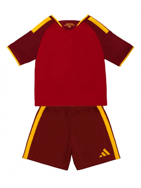 Najcenejši Otroški Nogometni dres kompleti AS Roma Domači 2026-27 rdeča-1