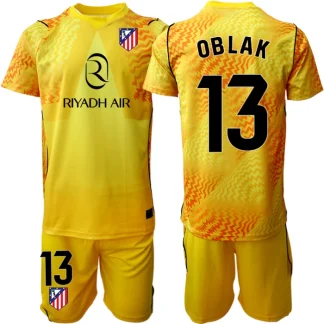 Najcenejši Otroški Vratarski dres kompleti Atletico Madrid 2026-27 rumena Jan Oblak 13