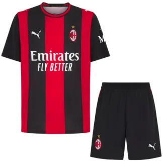 Najcenejši Otroški nogometni dres kompleti AC Milan Domači 2026/27 črna in rdeča