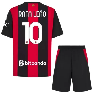 Poceni Otroški nogometni dres kompleti AC Milan Rafael Leao #10 Domači 2026/27