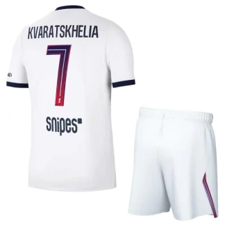 Otroški nogometni dres kompleti Paris Saint-Germain PSG Gostujoči 2026/27 Kvaratskhelia 7