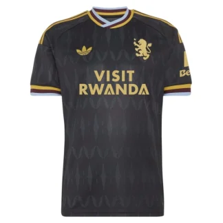 Poceni Nogometni dres Aston Villa Gostujoči 2026/27 črna in rumena