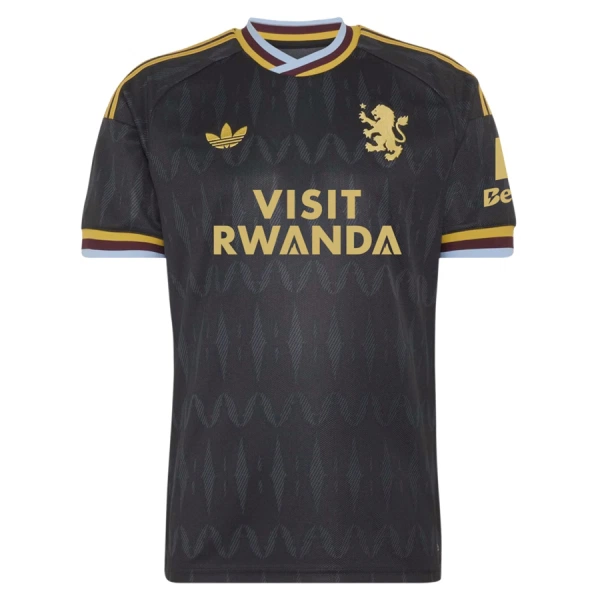 Poceni Nogometni dres Aston Villa Gostujoči 2026/27 črna in rumena