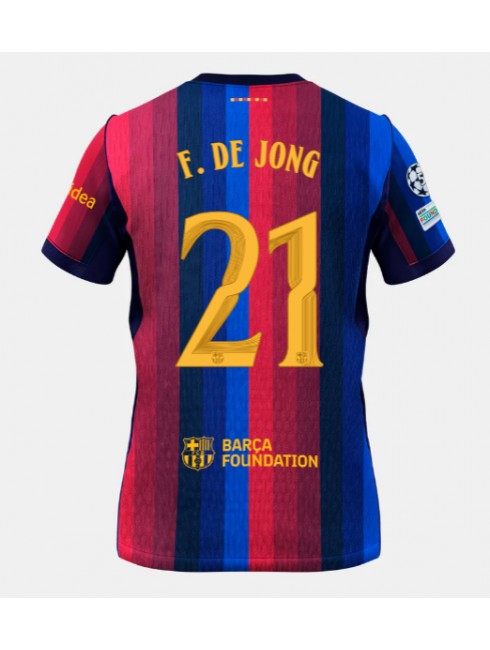 Kupiti Poceni Nogometni dres Barcelona Frenkie de Jong #21 Domači 2026-27 Kratek rokav