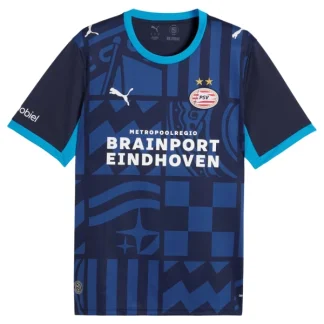 Poceni Nogometni dres PSV Eindhoven Tretji 2026-27 modra Kratek Rokav