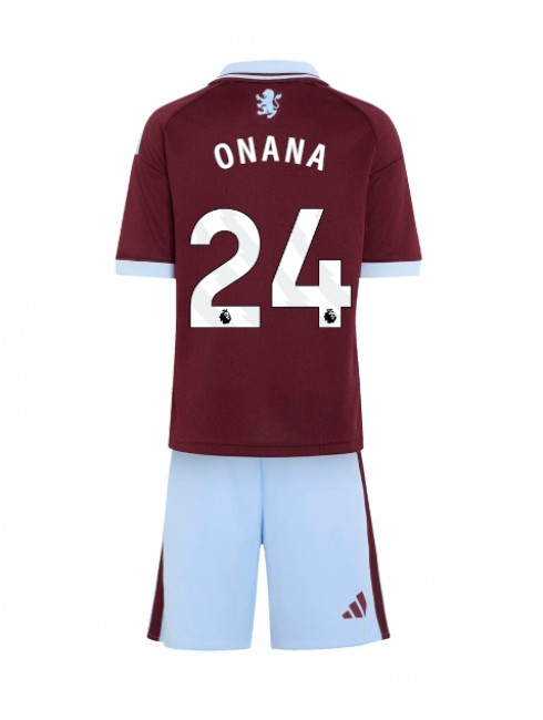 Najcenejši Otroški Nogometni dres kompleti Aston Villa Domači 2026-27 Amadou Onana #24