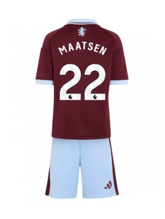 Poceni Otroški Nogometni dres kompleti Aston Villa Domači 2026-27 Ian Maatsen #22