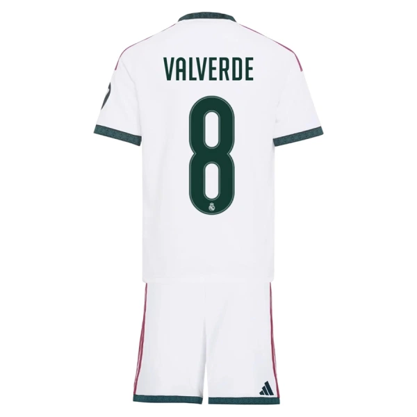 Najcenejši Otroški Nogometni dres Real Madrid Domači 2026-27 Federico Valverde #8 bela
