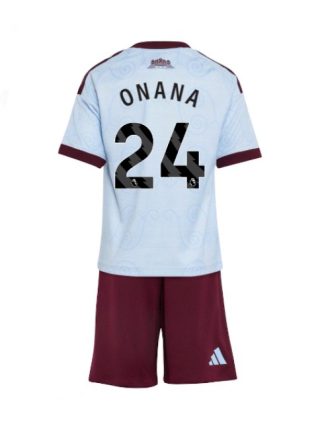 Najcenejši Otroški Nogometni dres kompleti Aston Villa Amadou Onana #24 Tretji 2026-27