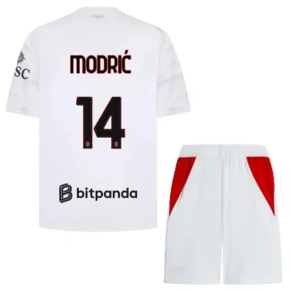 Najcenejši Otroški nogometni dres AC Milan Gostujoči 2026-27 Luka Modric #14