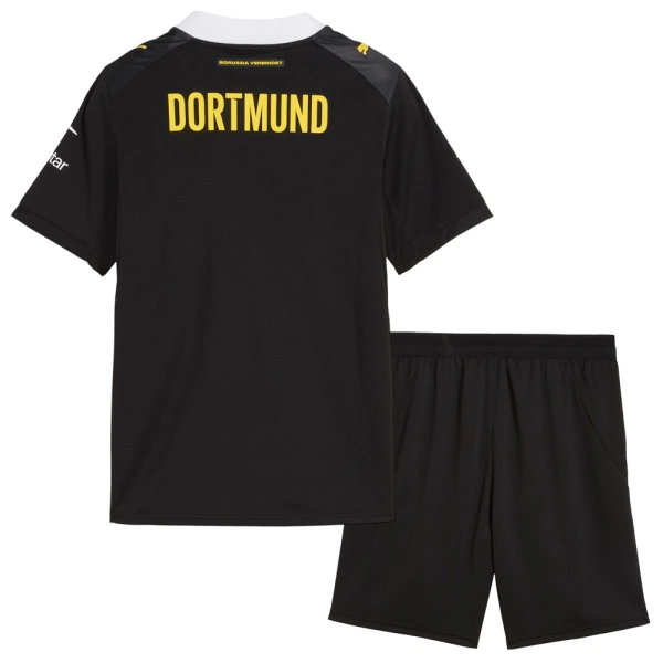 Najcenejši Otroški nogometni dres črna BVB Borussia Dortmund Gostujoči 2026-27-1