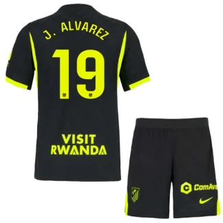 Poceni Otroški nogometni dres kompleti Atlético Madrid Gostujoči 2026/27 tisk J. Alvarez 19