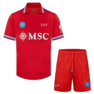 Kupite Poceni Otroški Nogometni dres kompleti rdeča SSC Napoli Tretji 2026-27