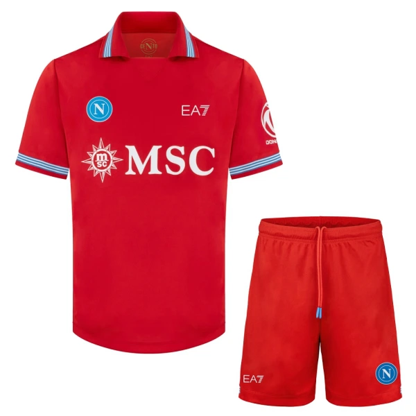 Kupite Poceni Otroški Nogometni dres kompleti rdeča SSC Napoli Tretji 2026-27