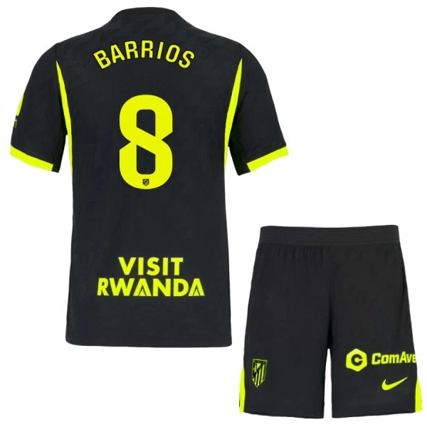 Poceni Otroški nogometni dres Atlético Madrid Gostujoči 2026/27 Pablo Barrios #8