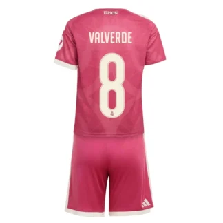 Najcenejši otroški dres kompleti Real Madrid Tretji 2026-27 Roza Federico Valverde #8